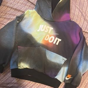 Girls size 7 crop top Nike hoodie